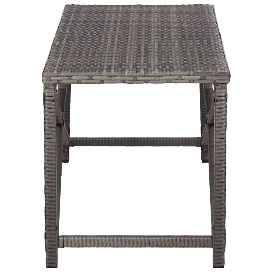 Banc de jardin 120 cm Résine tressée Gris - 3