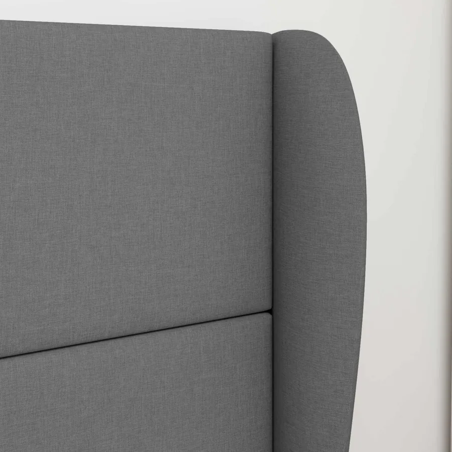 Oreille de tête de lit Gris Foncé 80 x 23 x 6 cm tissu - 4
