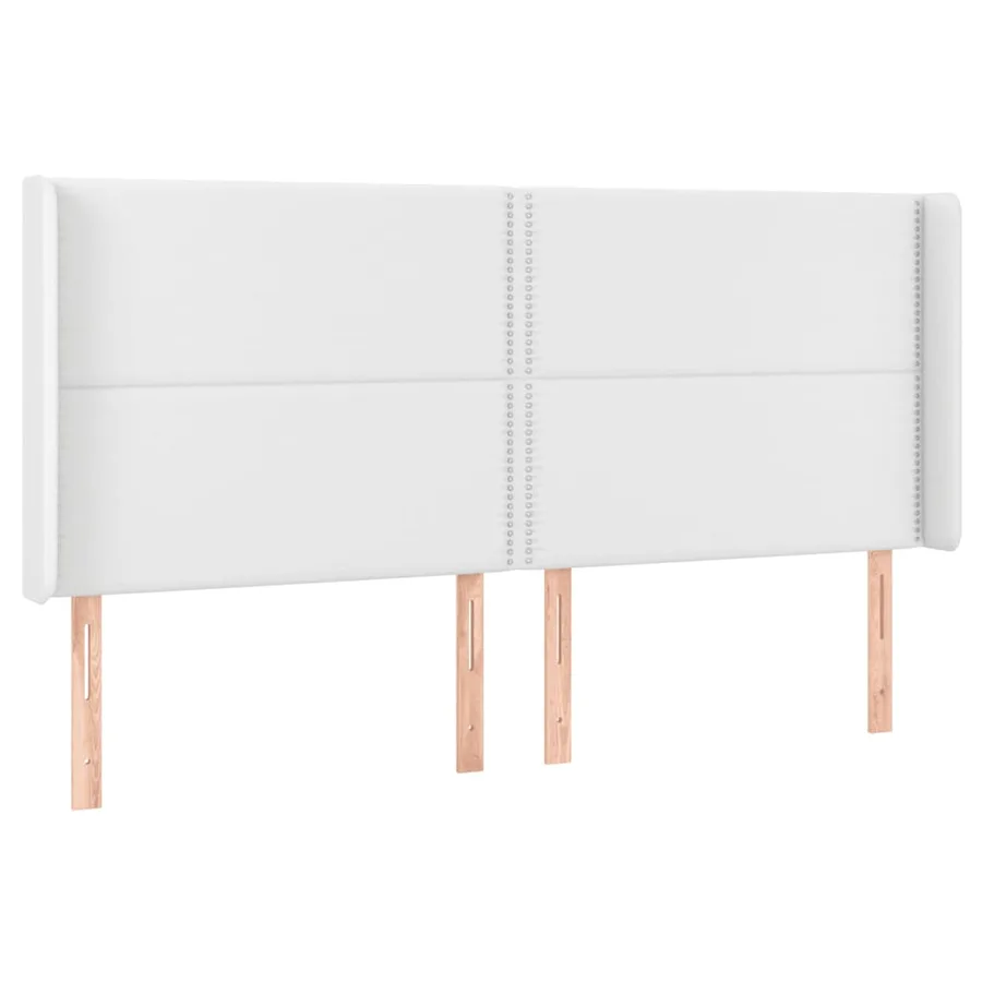 Tête de lit à LED Blanc 203x16x118/128 cm Similicuir - 3