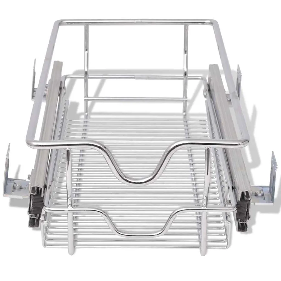 Panier en treillis métallique 2 pcs 300 mm Argenté - 4
