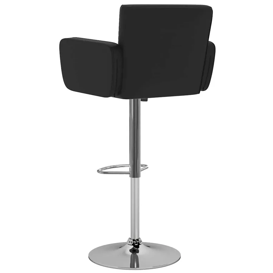 Tabourets de bar lot de 2 noir similicuir - 6