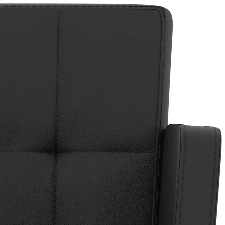Tabourets de bar lot de 2 noir similicuir - 7