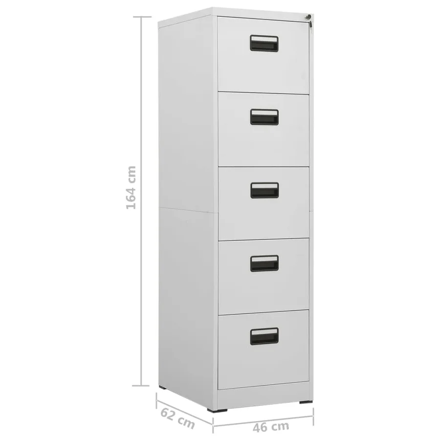 Classeur Gris clair 46x62x164 cm Acier - 11