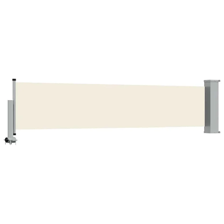 Auvent latéral rétractable de patio 60x300 cm Crème - 7