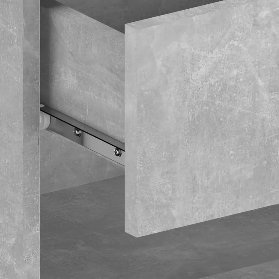 Table de chevet murale Gris béton - 6