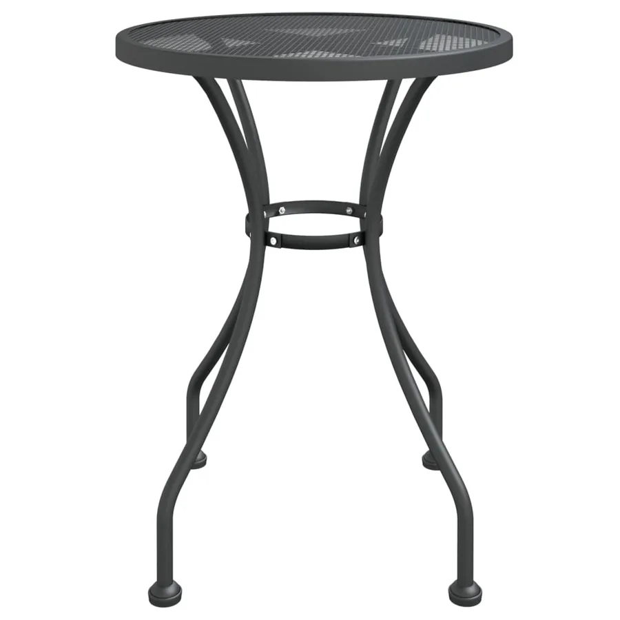 Table de jardin Ø60x72 cm Maille métallique Anthracite - 3