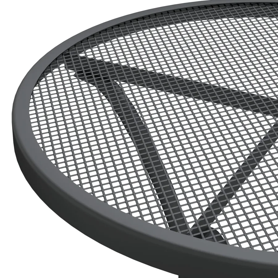 Table de jardin Ø60x72 cm Maille métallique Anthracite - 4