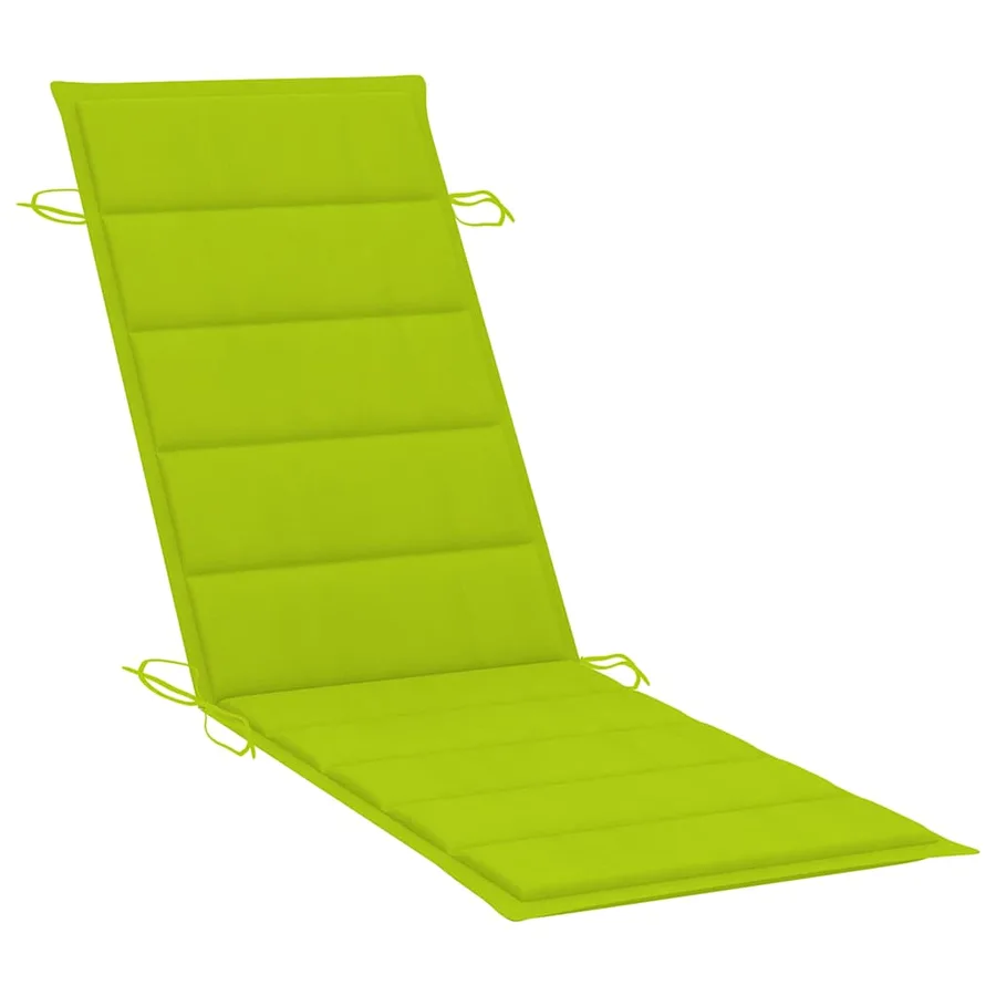 Chaise longue de jardin avec coussin Bois d'acacia solide - 7