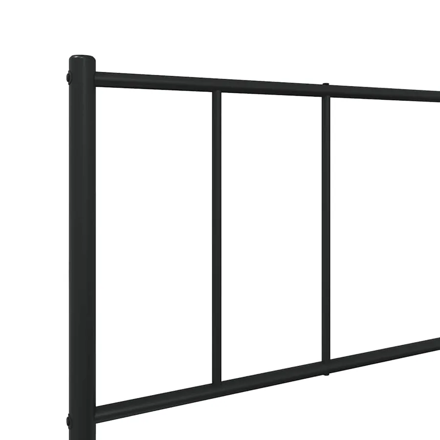 Cadre de lit métal sans matelas avec tête de lit noir 100x190cm - 9
