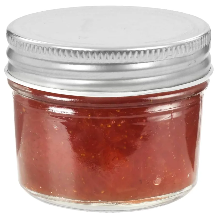 Pots à confiture avec couvercles argentés 96 pcs Verre 110 ml - 3