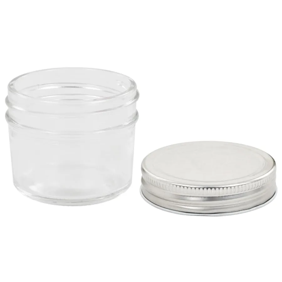 Pots à confiture avec couvercles argentés 96 pcs Verre 110 ml - 5