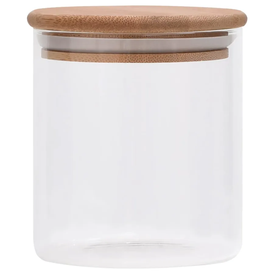 Pots de conservation en verre couvercle en bambou 6 pcs 600 ml - 3