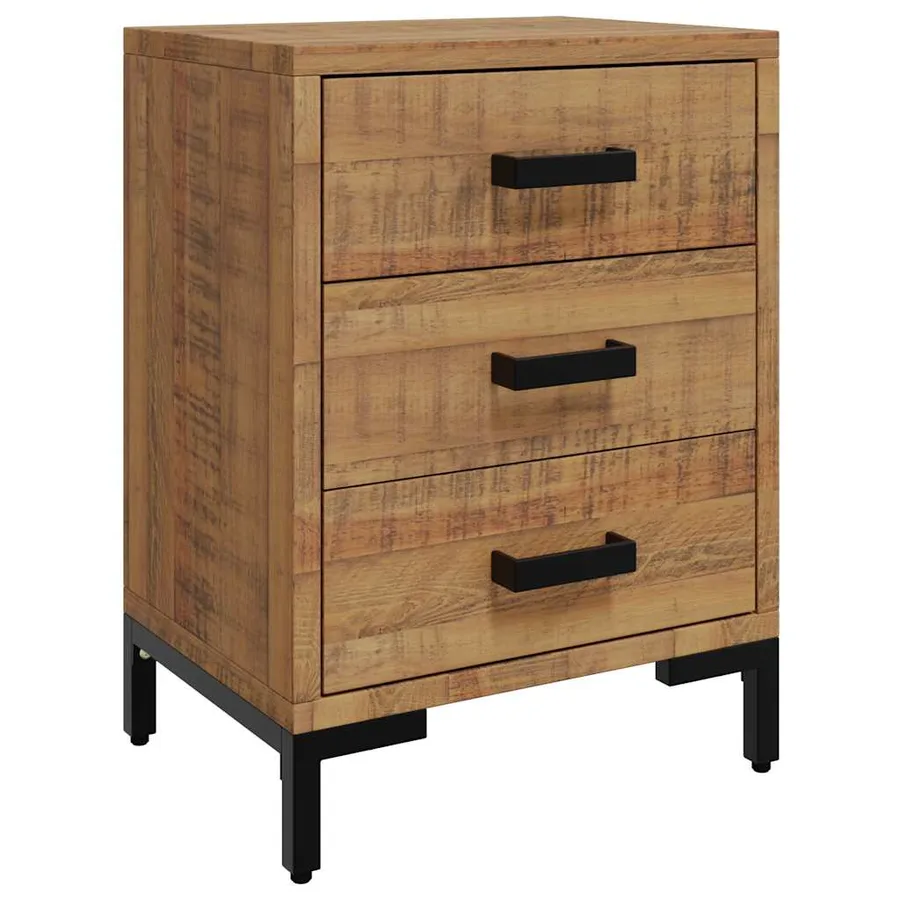 Tables de chevet 2 pcs 40x30x55 cm Bois de pin massif - 3