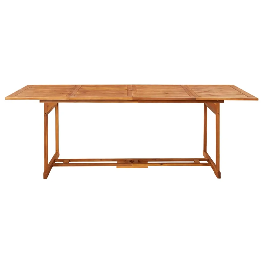 Table à dîner de jardin 220x90x75 cm Bois d'acacia massif - 2