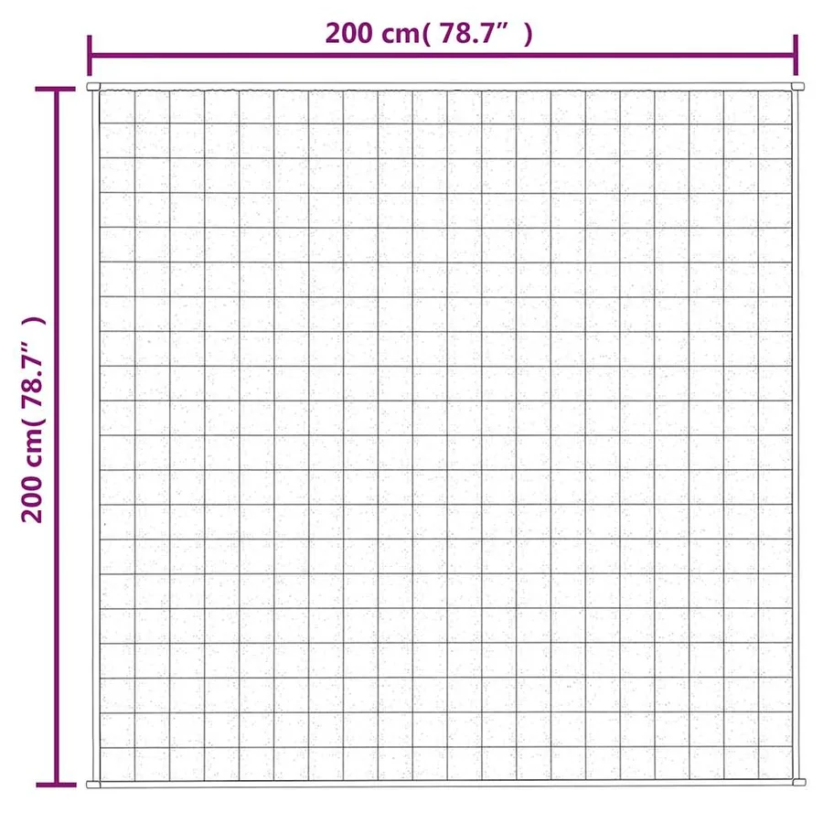 Couverture lestée Crème clair 200x200 cm 13 kg Tissu - 7