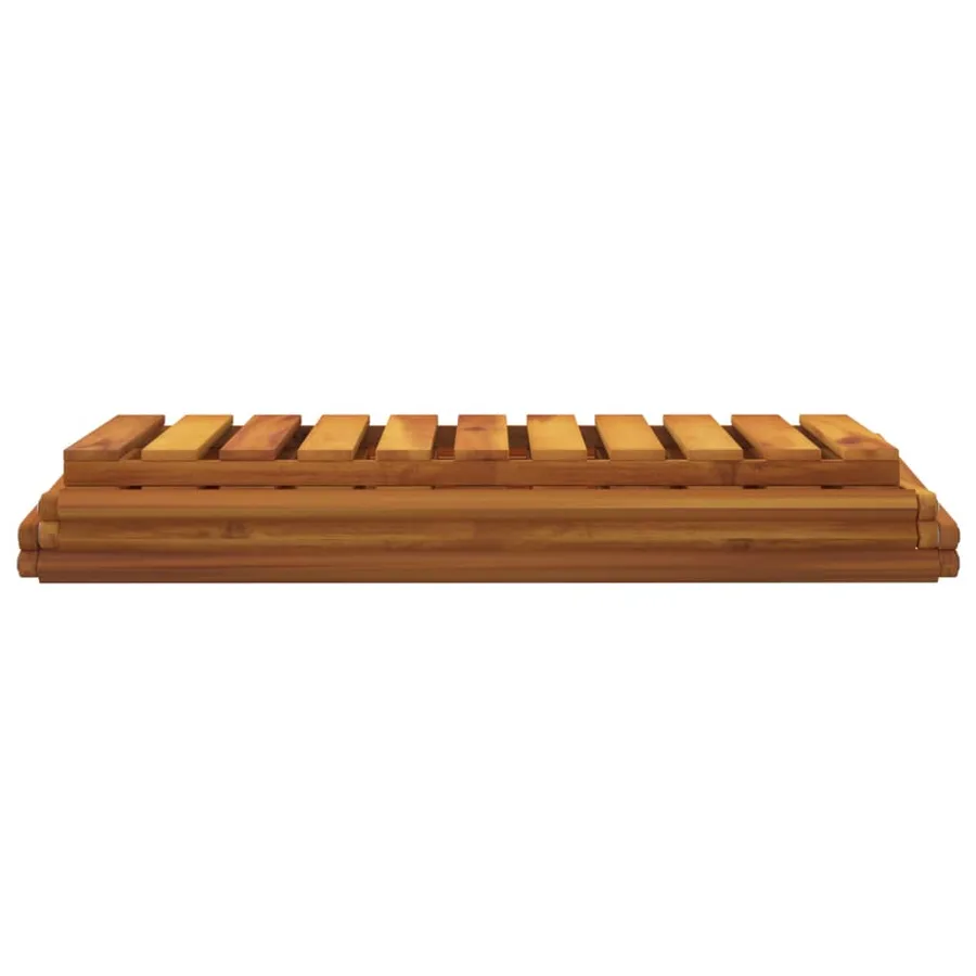 Étagère pliable à 3 niveaux Marron 70x31x63 cm Bois d'acacia - 8