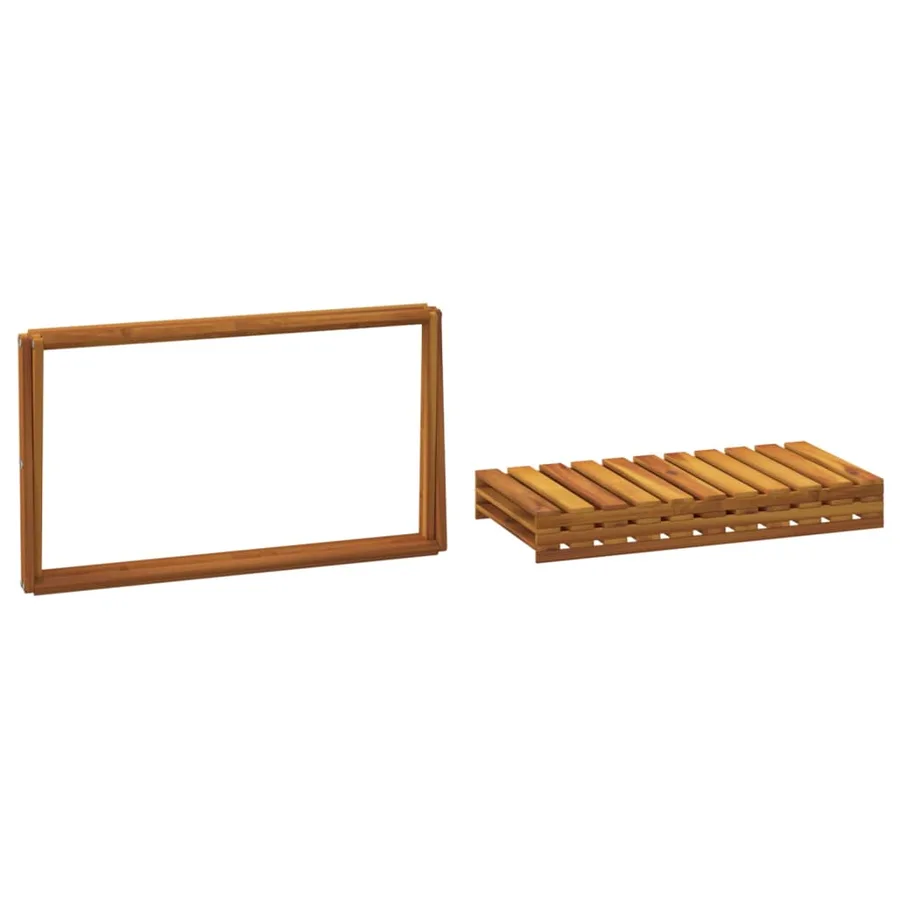 Étagère pliable à 3 niveaux Marron 70x31x63 cm Bois d'acacia - 9