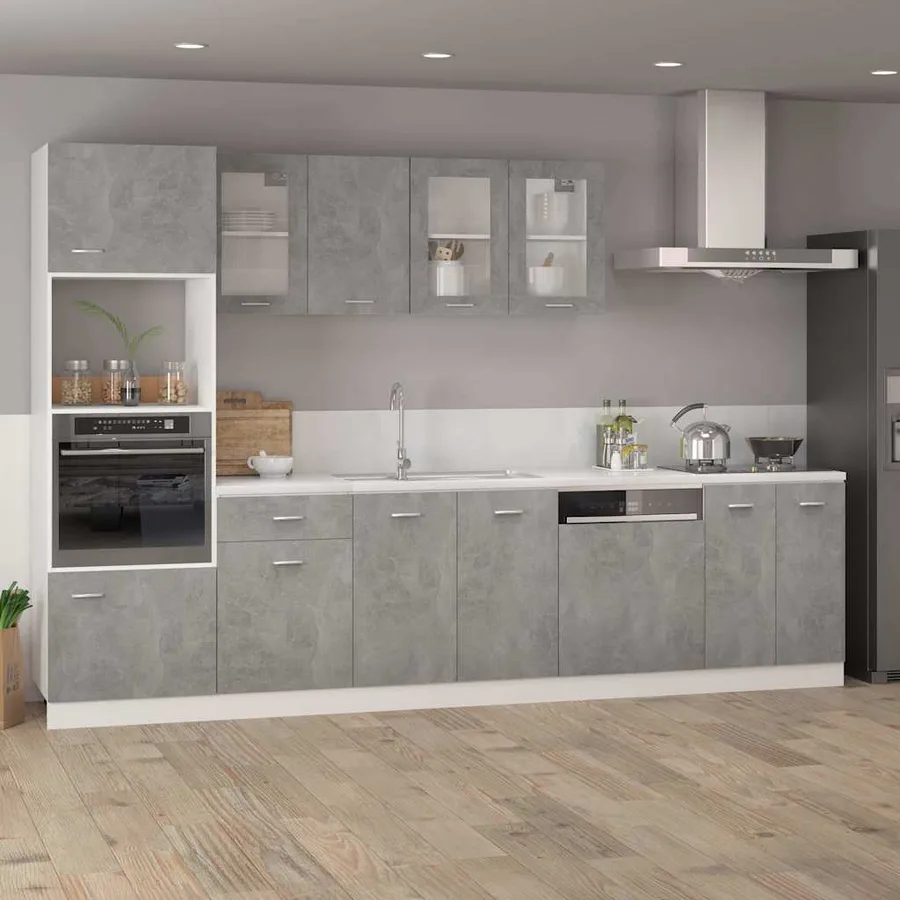 Meuble bas "Lyon" Gris béton 60 x 46 x 81,5 cm Bois d'ingénierie - 3