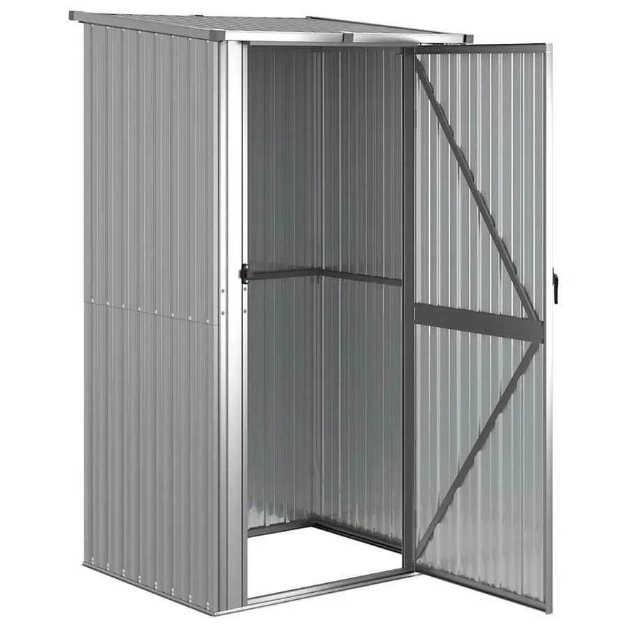 Abri de jardin Gris 118,5x97x209,5 cm Acier galvanisé - 3