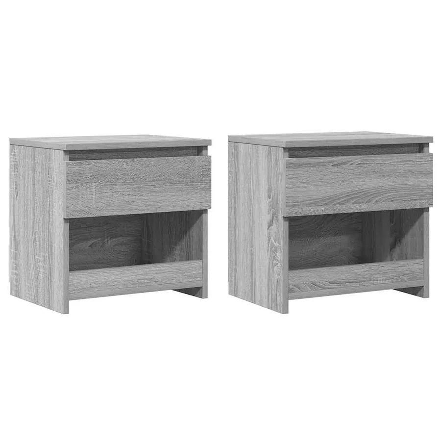 Tables de chevet 2 pcs Sonoma gris 40x30x39cm Bois d'ingénierie - 2