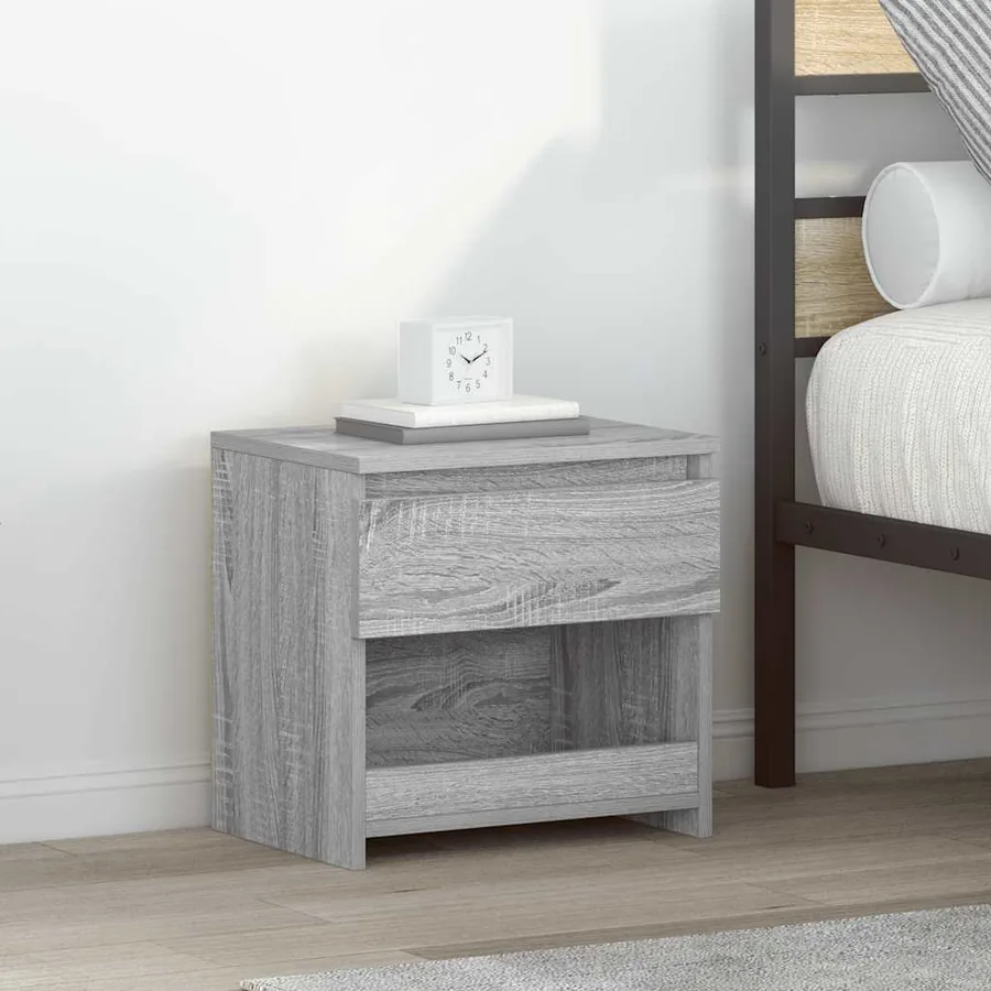 Tables de chevet 2 pcs Sonoma gris 40x30x39cm Bois d'ingénierie - 3