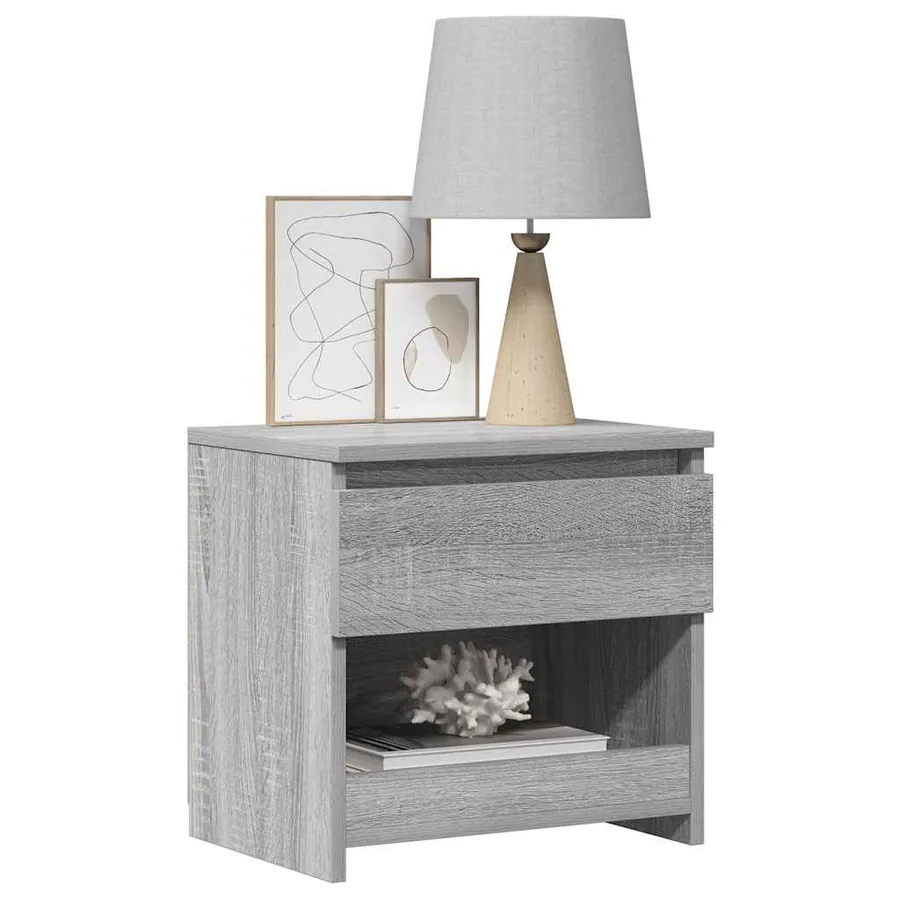 Tables de chevet 2 pcs Sonoma gris 40x30x39cm Bois d'ingénierie - 9