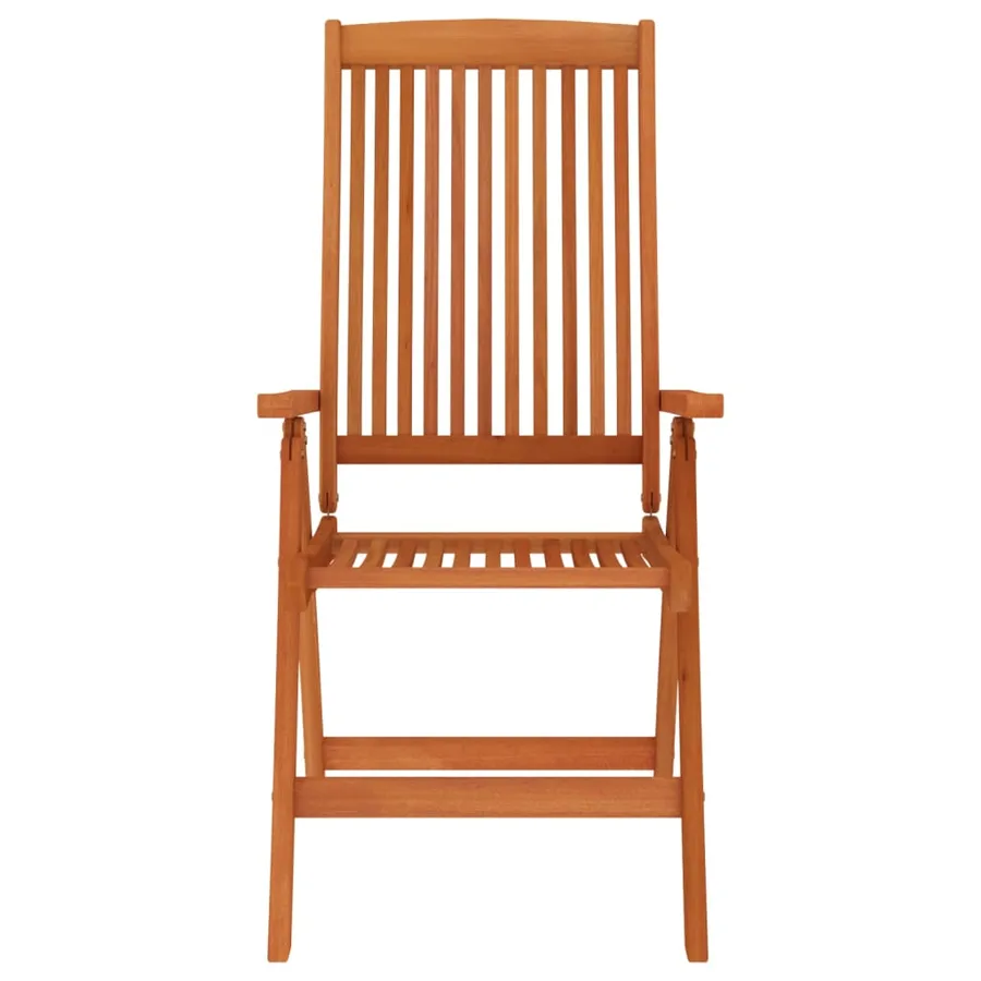 Chaises de jardin pliables lot de 8 Bois d'eucalyptus massif - 4
