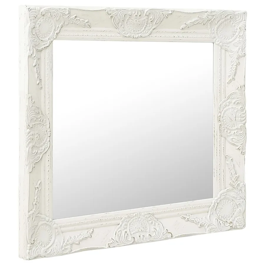 Miroir mural style baroque 50x50 cm Blanc - 2