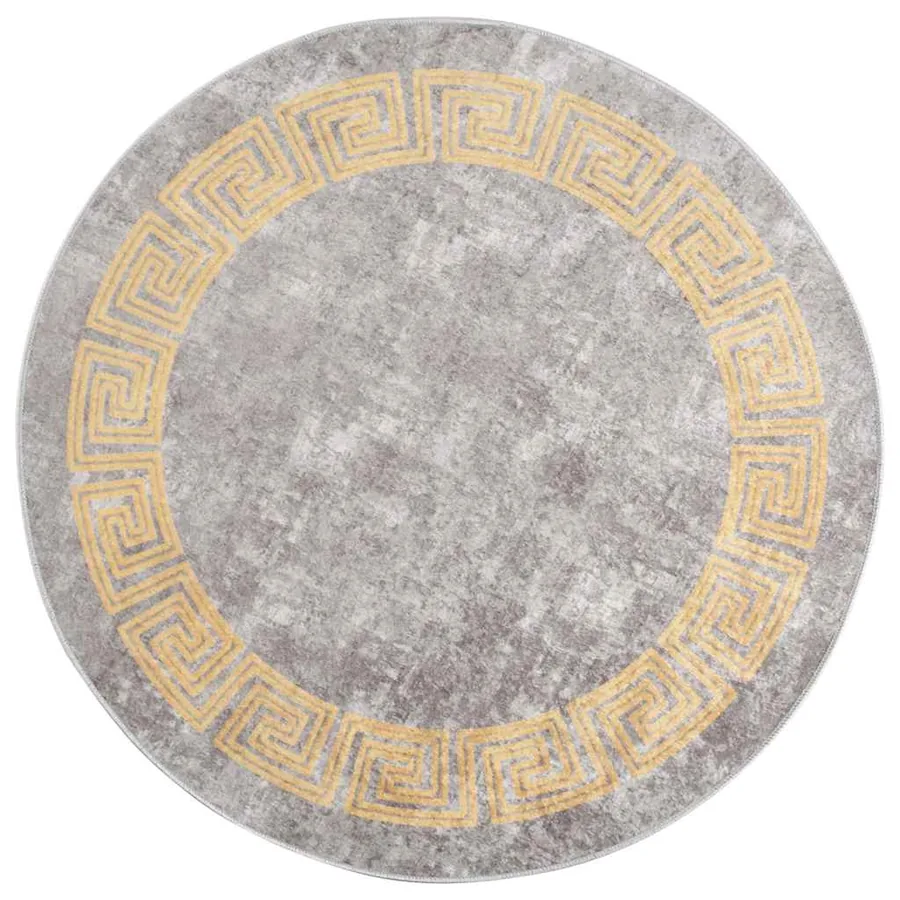 Tapis lavable φ120 cm gris - 2