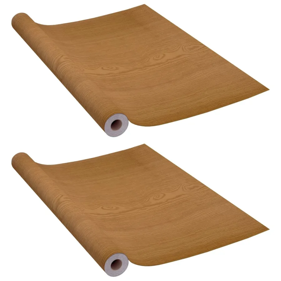 Films autoadhésifs pour portes 2 pcs Chêne clair 210x90 cm PVC - 2