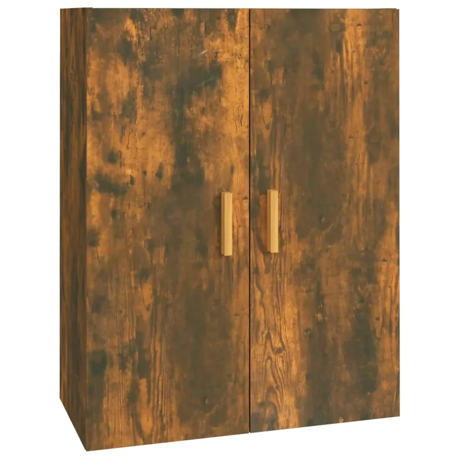 Armoire murale suspendue Chêne fumé 69,5x34x90 cm - 2