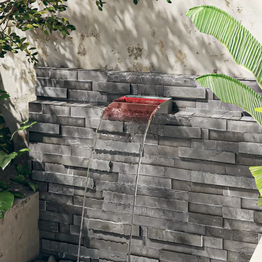 Déversoir pour cascade avec LED RVB Inox 30 cm - 4