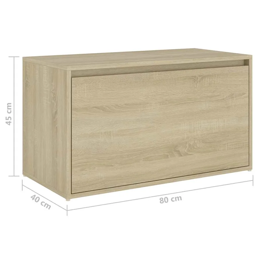 Banc d'entrée 80x40x45 cm Chêne sonoma Bois d'ingénierie - 8