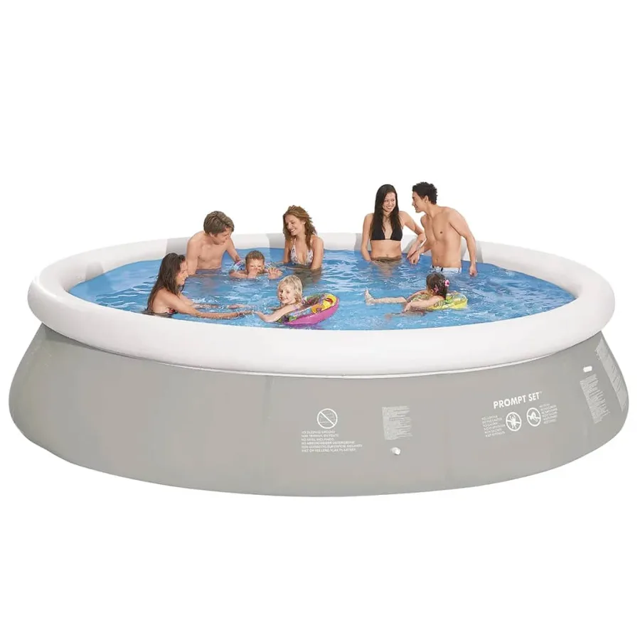 Jilong Piscine ronde gonflable Gris 450 x 122 cm - 2