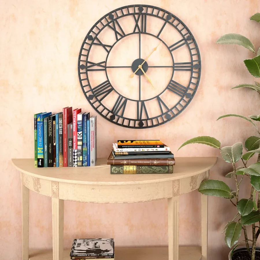 Horloge murale vintage avec mouvement à quartz Métal 60 cm XXL - 2