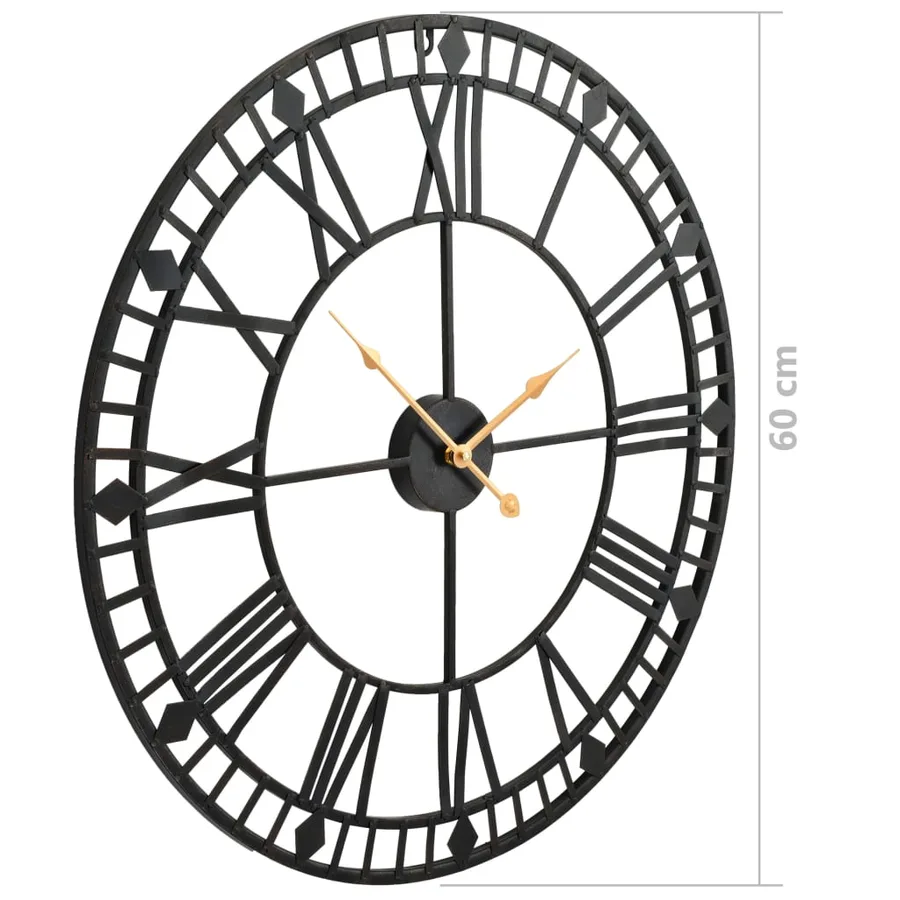 Horloge murale vintage avec mouvement à quartz Métal 60 cm XXL - 6