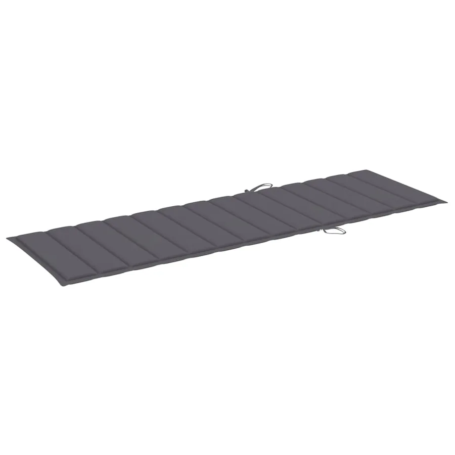 Chaise longue de jardin avec table et coussin Pin imprégné - 7