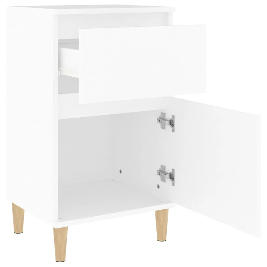 Tables de chevet 2 pcs blanc 40x35x70 cm - 8