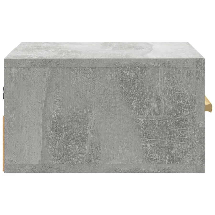 Table de chevet murale gris béton 35x35x20 cm - 6