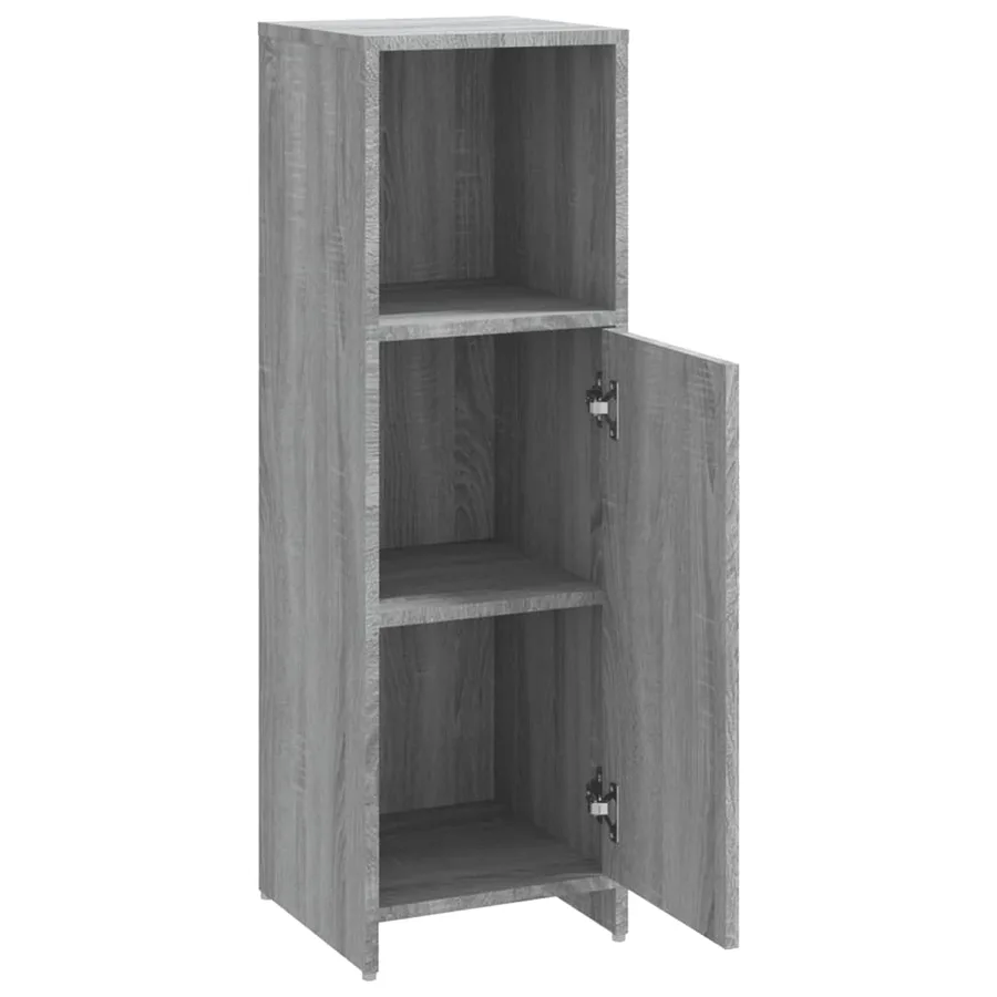 Armoire de bain Sonoma gris 30x30x95 cm Bois d'ingénierie - 8