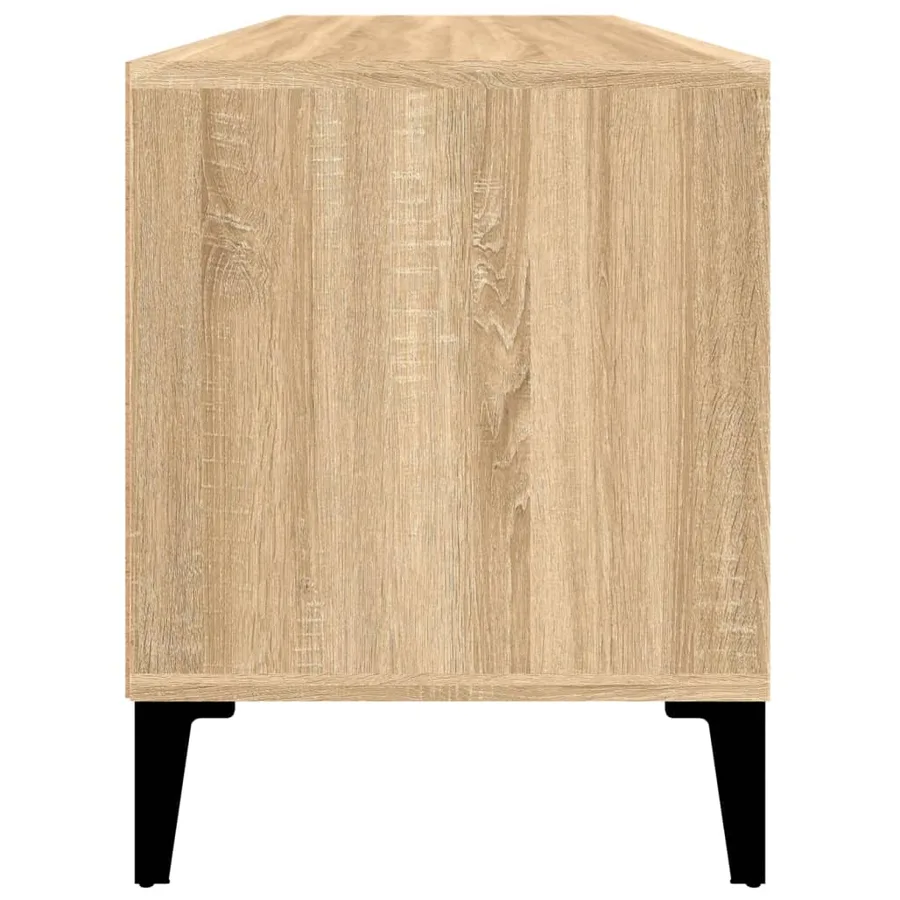 Meuble TV chêne sonoma 100x34,5x44,5 cm bois d'ingénierie - 7