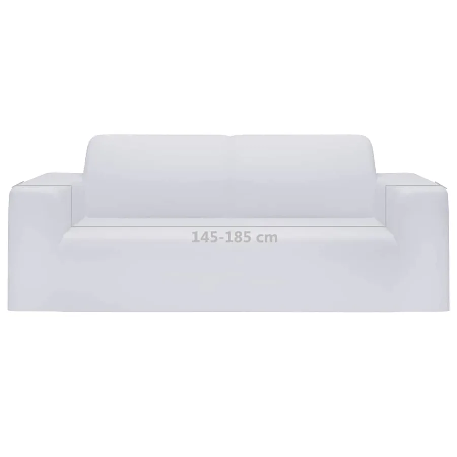 Housse extensible de canapé 2 places Blanc Jersey de polyester - 7