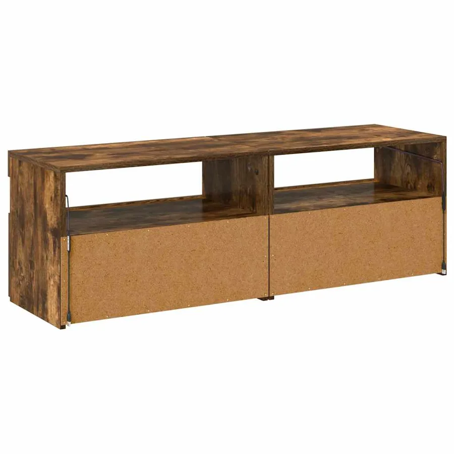 Meubles TV 2 pcs avec lumières LED Chêne fumé 60x35x40 cm - 9