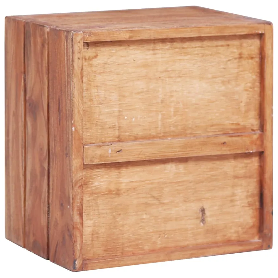 Table de chevet avec 3 tiroirs 35x25x35 cm bois d'acajou massif - 5