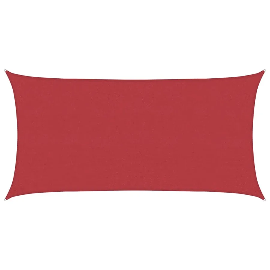 Voile d'ombrage 160 g/m² Rouge 4x7 m PEHD - 2