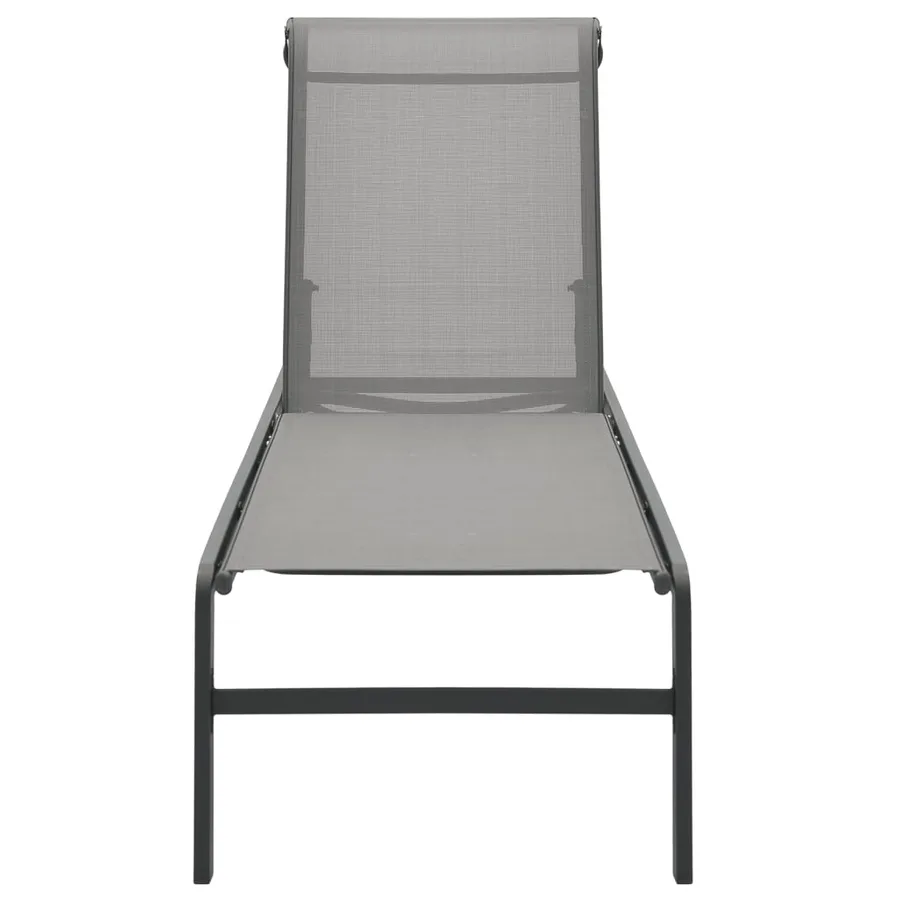 Chaises longues lot de 2 avec table Textilène et acier - 4
