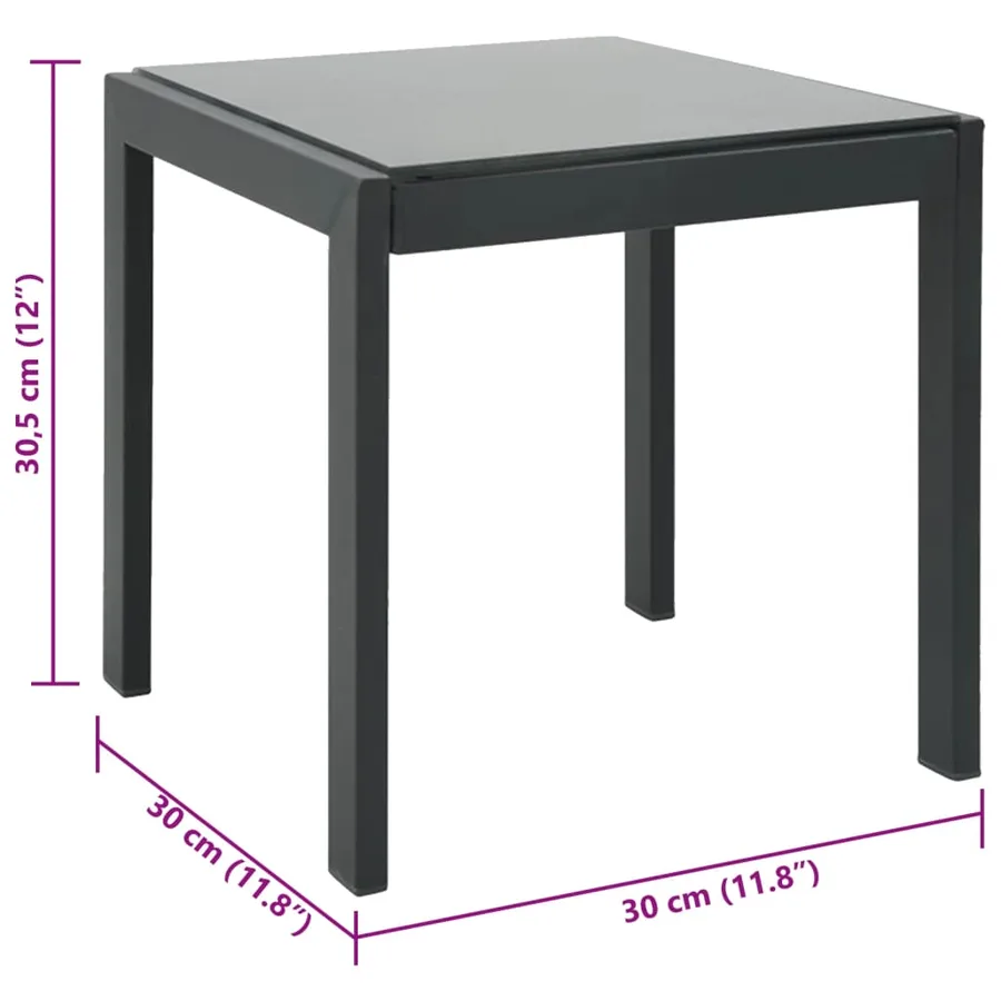Chaises longues lot de 2 avec table Textilène et acier - 9