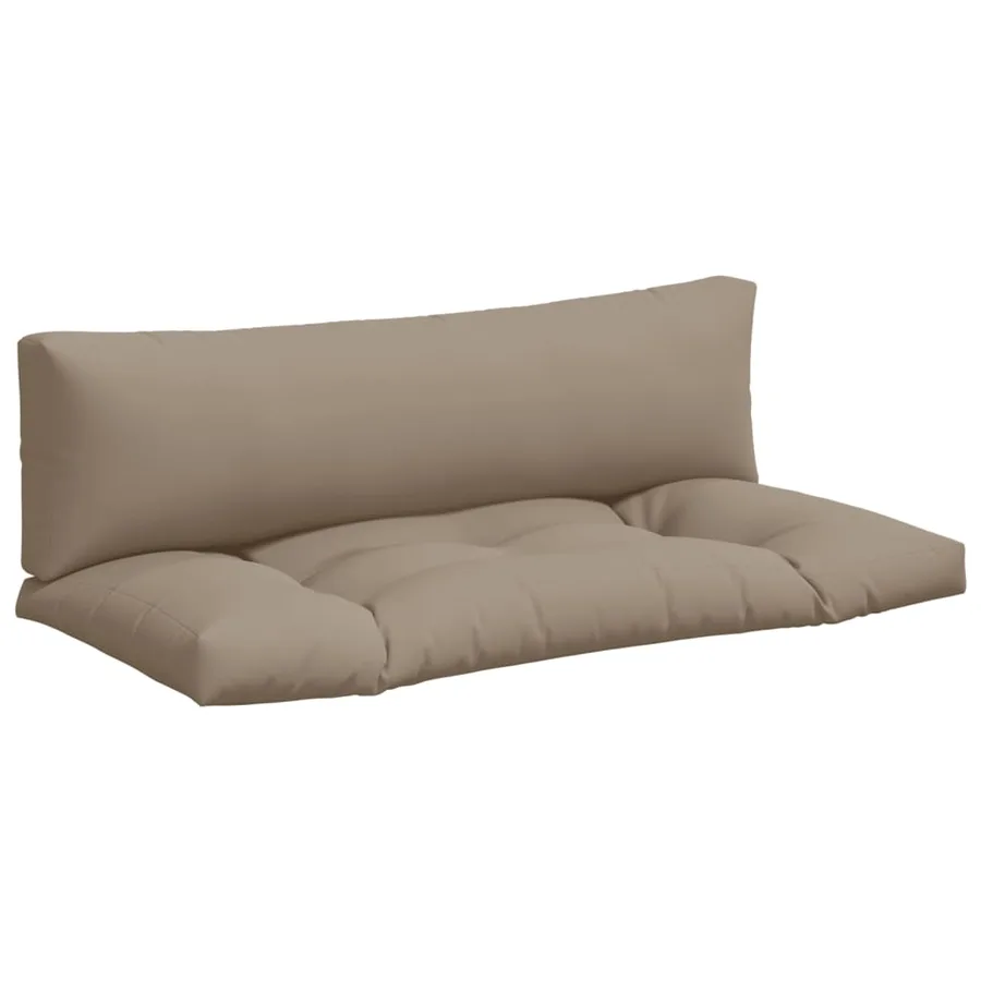 Coussins de palette lot de 2 taupe tissu - 2