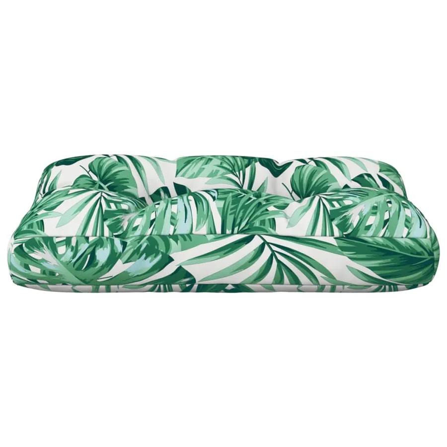 Coussin de palette motif de feuilles 50x40x12 cm tissu - 5