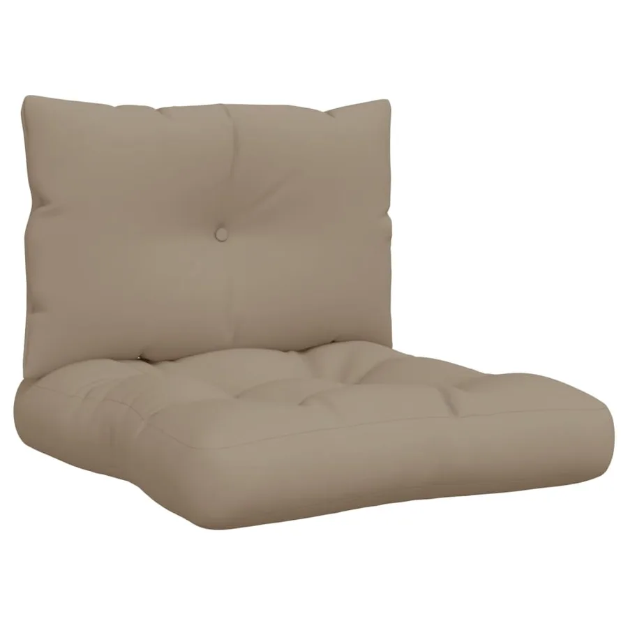 Coussins de palette lot de 2 taupe tissu - 2